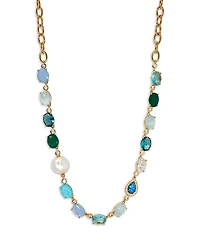 Nadri Blue Lagoon Mixed Stone Collar Necklace