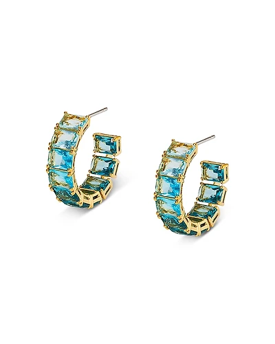 Nadri Blue Lagoon Ombre Stone Hoop Earrings