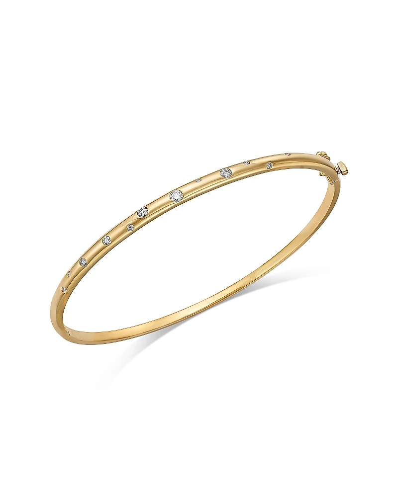 Bloomingdale's Fine Collection Burnished Diamond Set Bangle