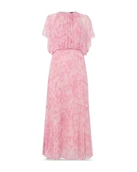 Dashed Brush Marks Midi Dress