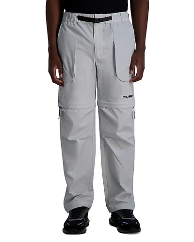 Karl Lagerfeld Paris Relaxed Fit Zip Off Parachute Pants