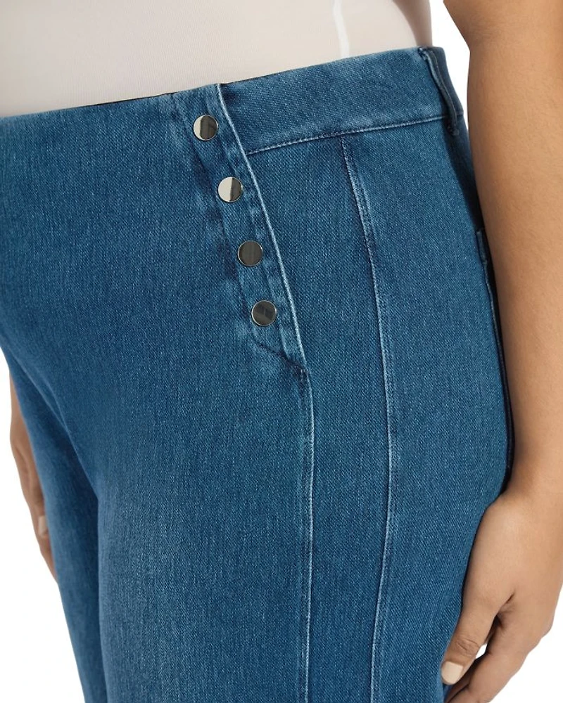 Mallory Sailor High Waisted Jeans Mid Wash