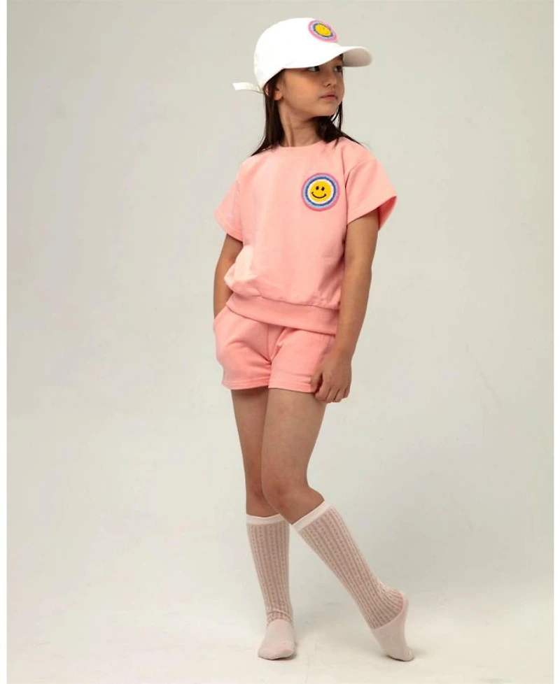 Girls' Multi Smile Sweatshirts Set - Little Kid, Big Kid