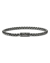 Dark Silver Box Chain Bracelet
