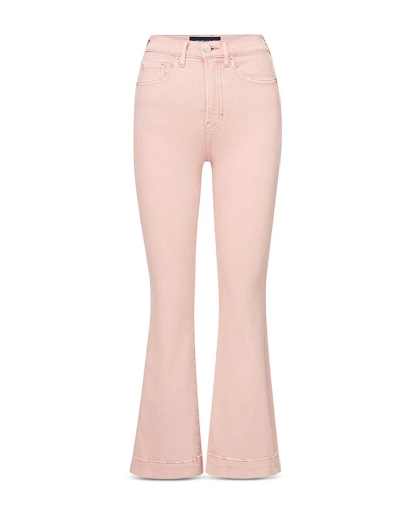 Carson High Rise Ankle Flare Jeans Stoned Pink Shell