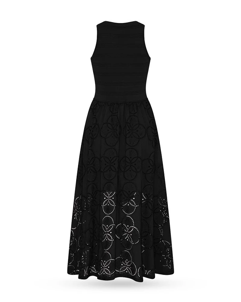 Embroidered Eyelet Dress