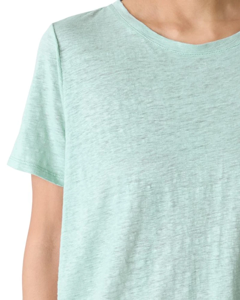 Linen Jersey Crewneck Tee
