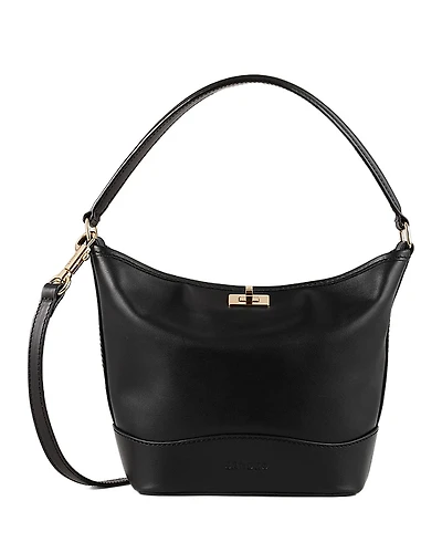 Sandro Small Leather Bucket Bag