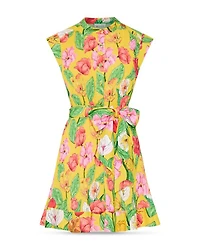 Joan Tulip Rosette Pleated Dress
