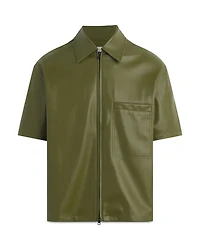 Short Sleeve Zip Front Shirt