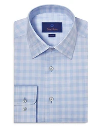 Trim Fit Twill Check Dress Shirt