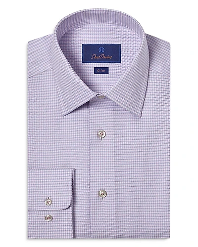 David Donahue Slim Fit End on Twill Check Dress Shirt