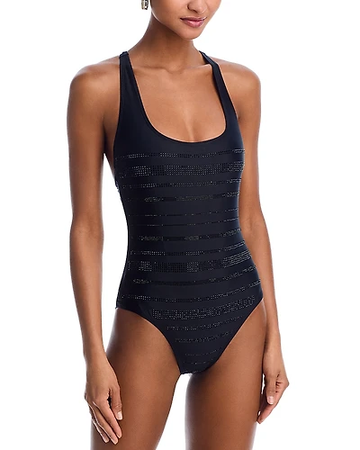 Kobi Halperin Stevie Rhinestone One Piece Swimsuit