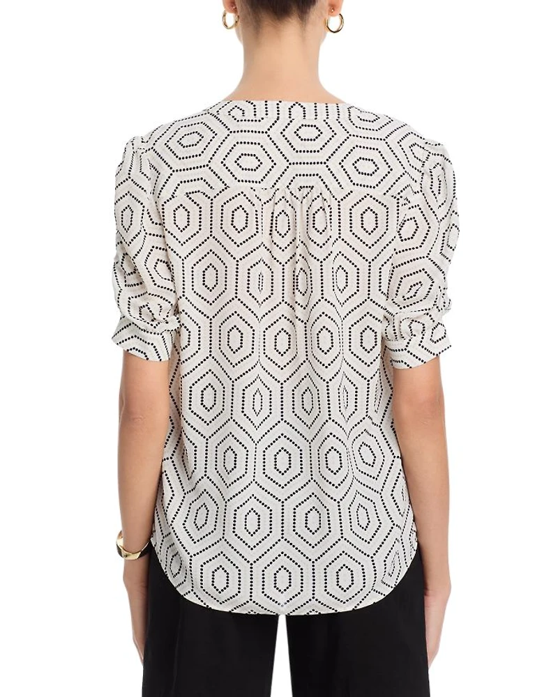 Ruched Sleeve Blouse