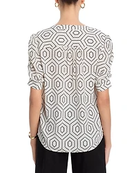 Ruched Sleeve Blouse