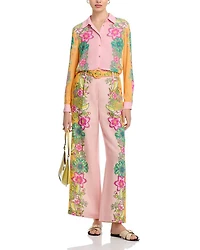 Printed Wide Leg Pants