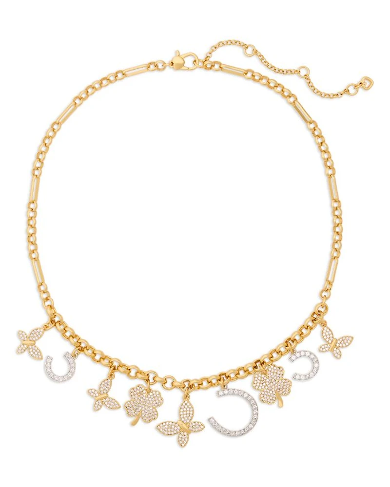 Lucky Charm Statement Necklace, 16"