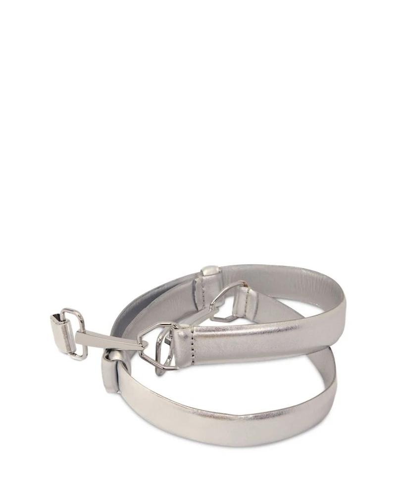 Women's Metallic Leather Belt