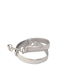 Women's Metallic Leather Belt