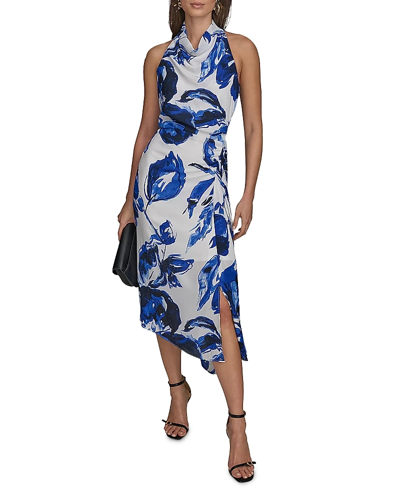 Donna Karan Asymmetric Midi Dress