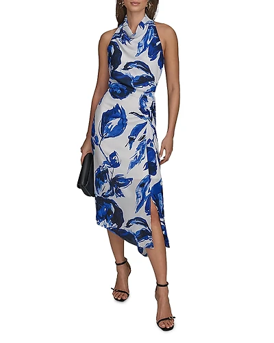 Donna Karan Asymmetric Midi Dress
