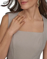 Belted Tweed Midi Dress