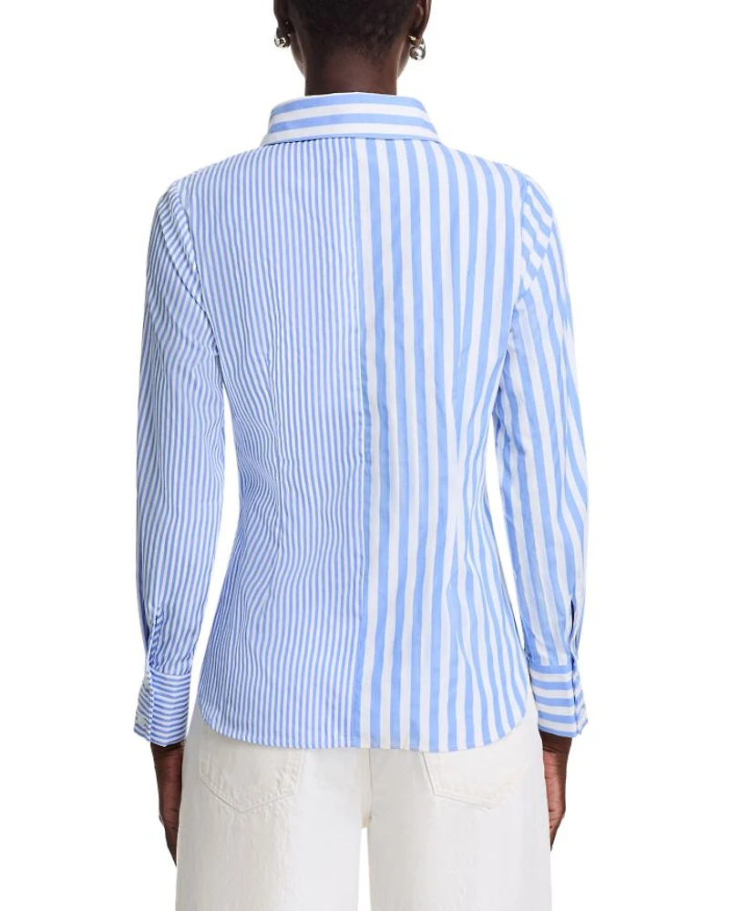 Striped Tie Side Shirt