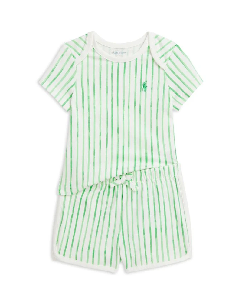 Boys' Striped Cotton Jersey Tee & Short Set - Baby