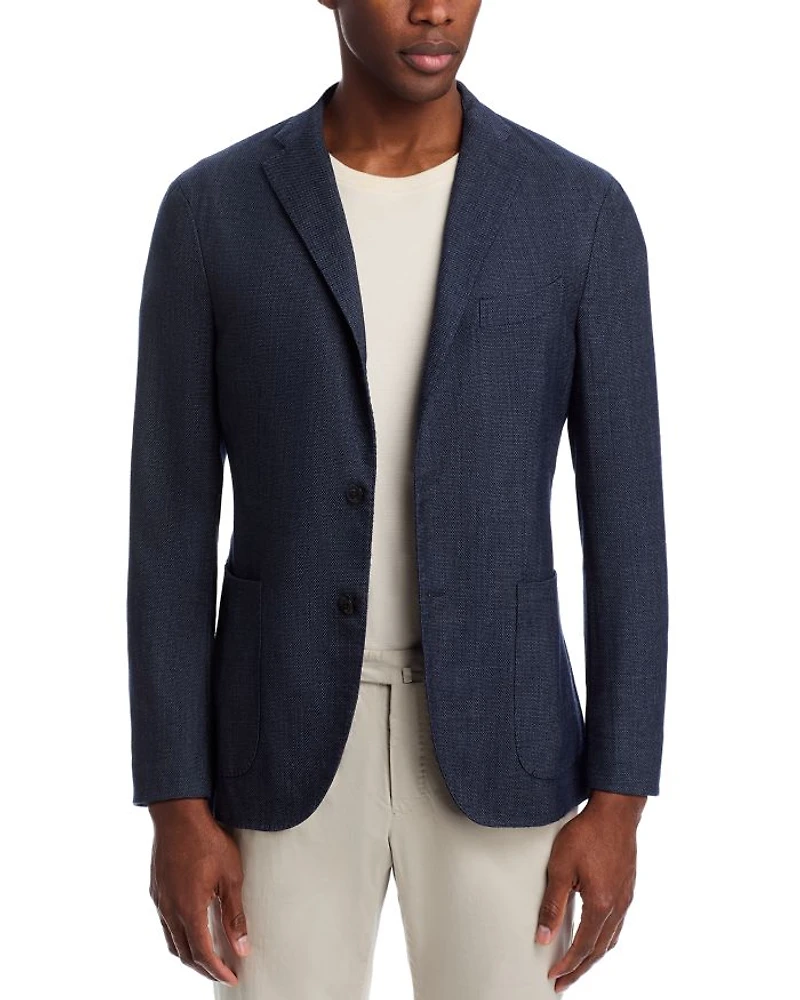 Garment Dyed Mélange Hopsack Slim Fit K. Jacket