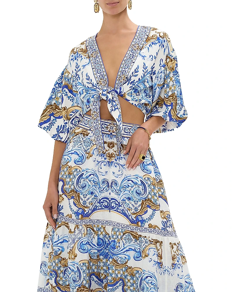 Camilla Tie Front Top