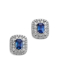 Bloomingdale's Fine Collection Sapphire & Diamond Double Halo Statement Stud Earrings