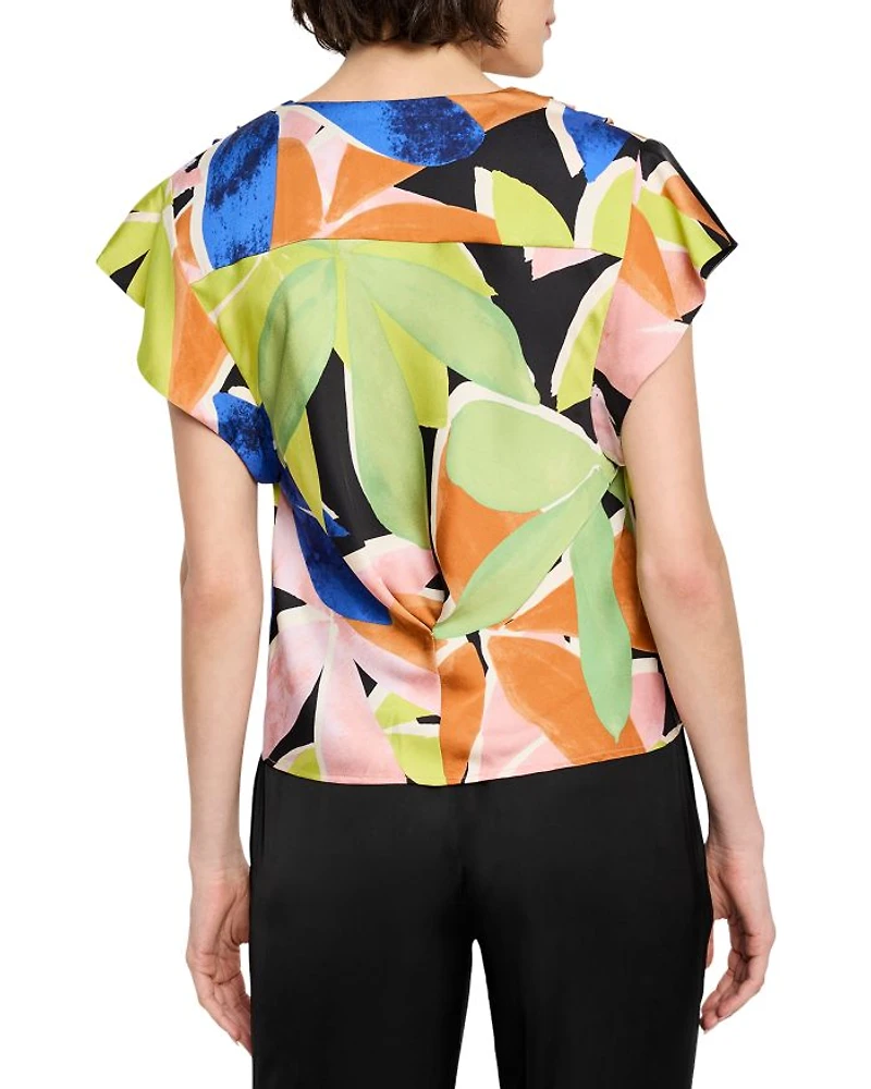 Mega Blooms Flutter Sleeve Top