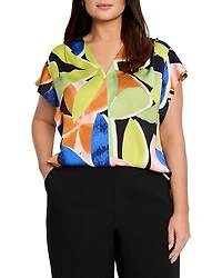 Nic+Zoe Plus Flutter Sleeve Top