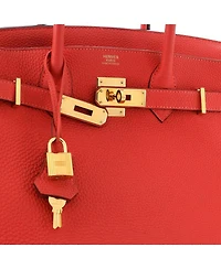 Birkin 30 Handbag Red Togo with Gold Hardware