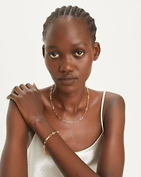 18K Gold Plated Good Luck Chain Pave Bracelet