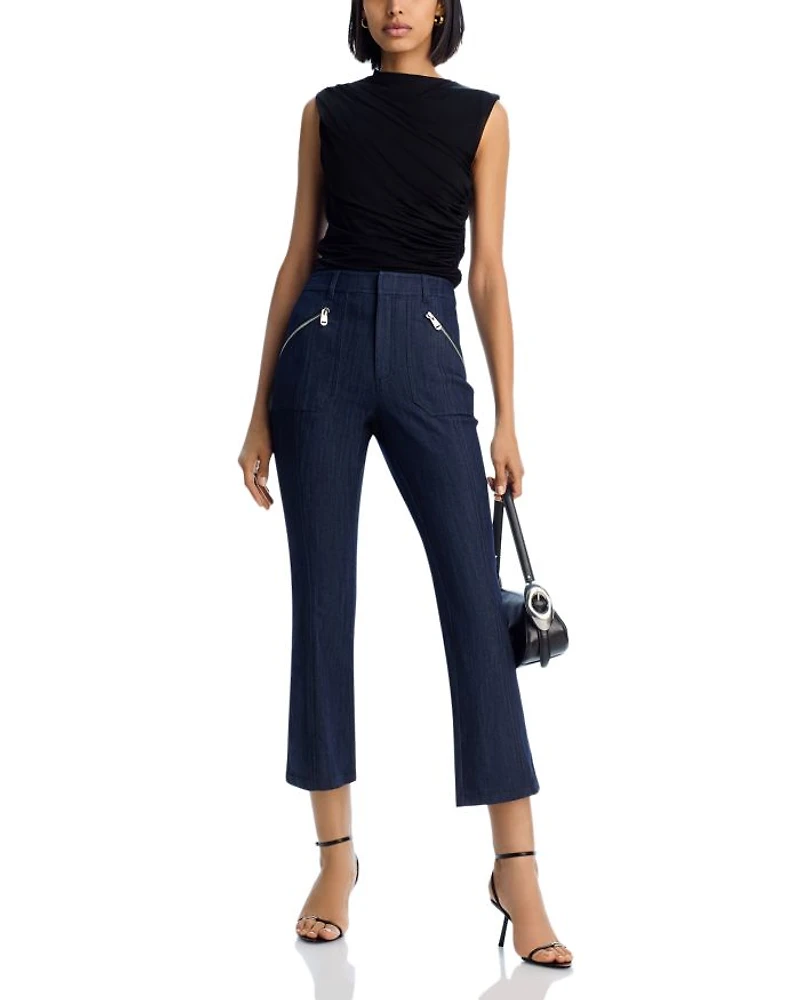 Celeste High Rise Cropped Flare Leg Jeans Indigo