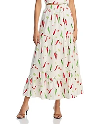 Chili Pepper Midi Skirt - Exclusive