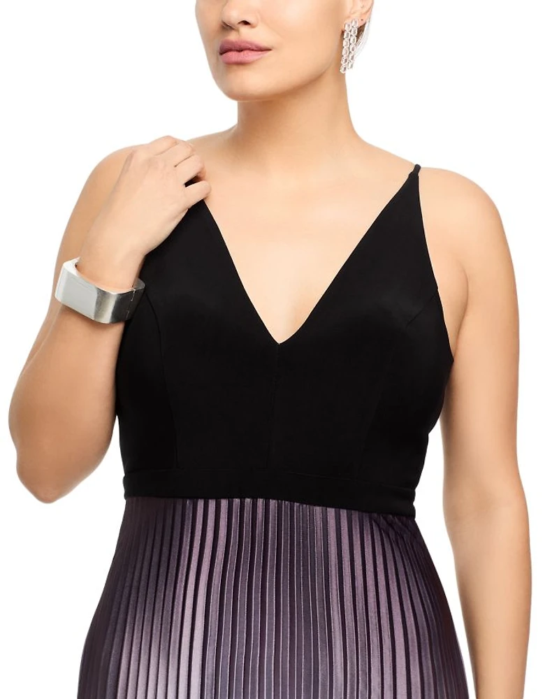 Pleated Shimmer Gown - Exclusive