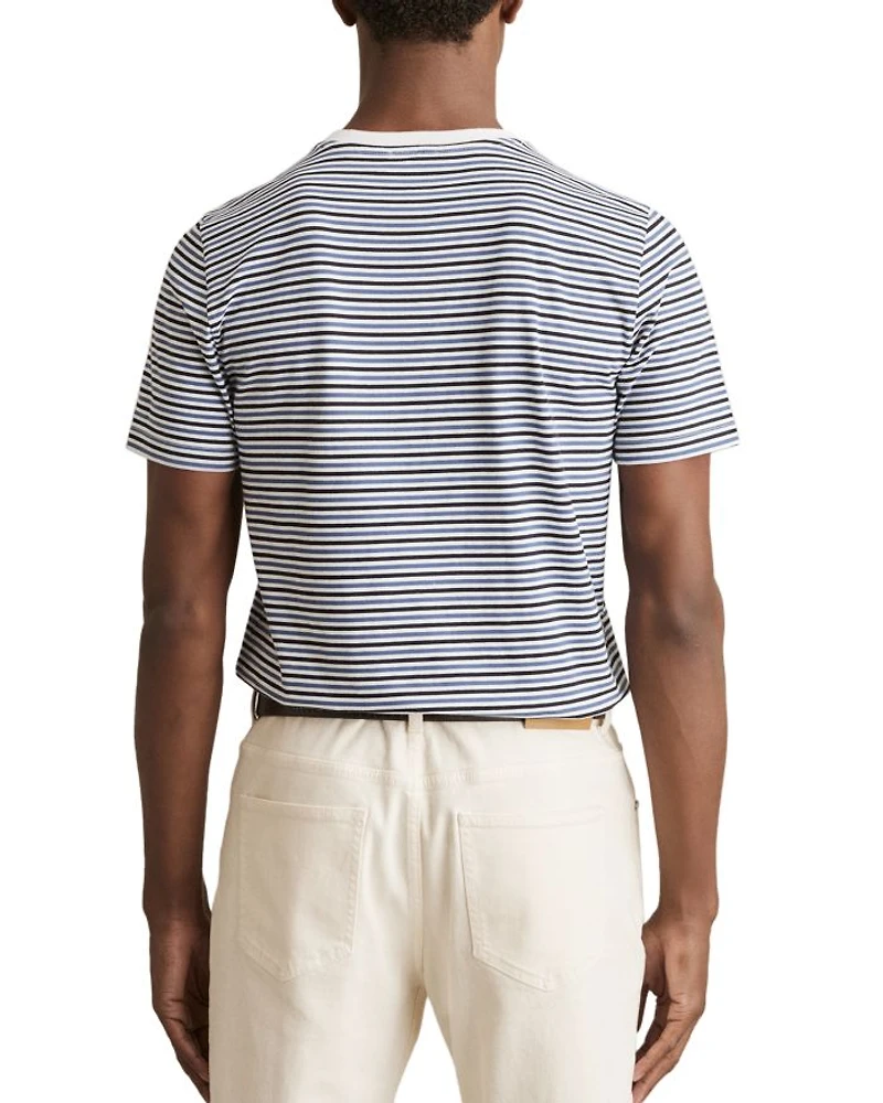Regular Fit Mercerised Striped Tee