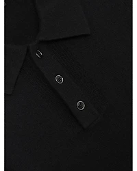 Kingsley Regular Fit Textured Long Sleeve Wool Polo