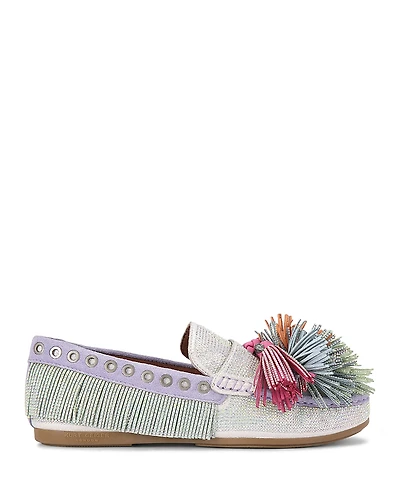 Kurt Geiger London Women's Pom Moccasin Loafer Flats