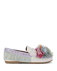 Kurt Geiger London Women's Pom Moccasin Loafer Flats