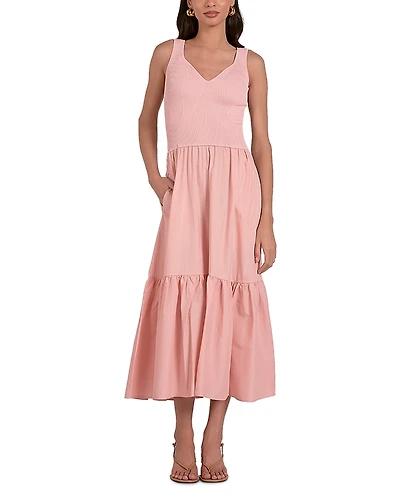 Elan Mixed Media Tank Maxi Dress