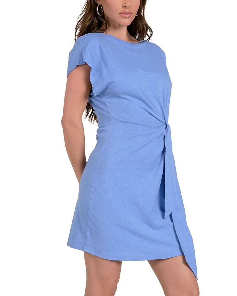 Short Sleeve Side Tie Dress