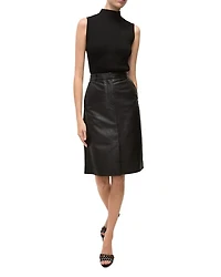 Maxine Leather Midi Skirt