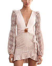 PatBO Seashell Long Sleeved Mini Dress