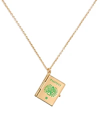 Passport Pendant Necklace, 16"-19"