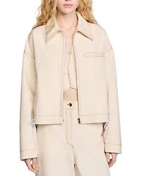 Denim Lace Up Jacket