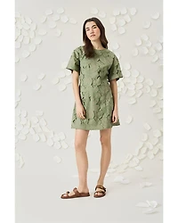 Embroidered Mini Dress