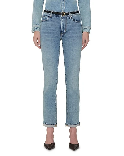 The Borrowed High Rise Ankle Slim Leg Jeans Ricochet